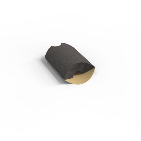 Corrugated Pillow Boxes Black 75 x 60 mm