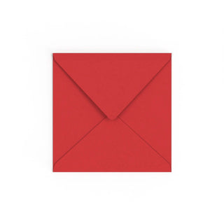 Cherry Red British Made Gummed V-Flap Envelope (155 x 155mm)