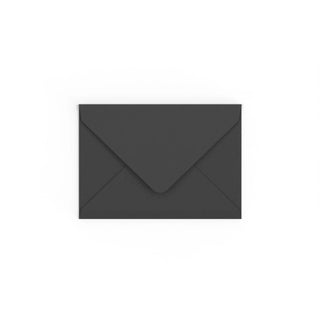 C6 Black British Made Gummed V-Flap Envelope (114 x 162mm)