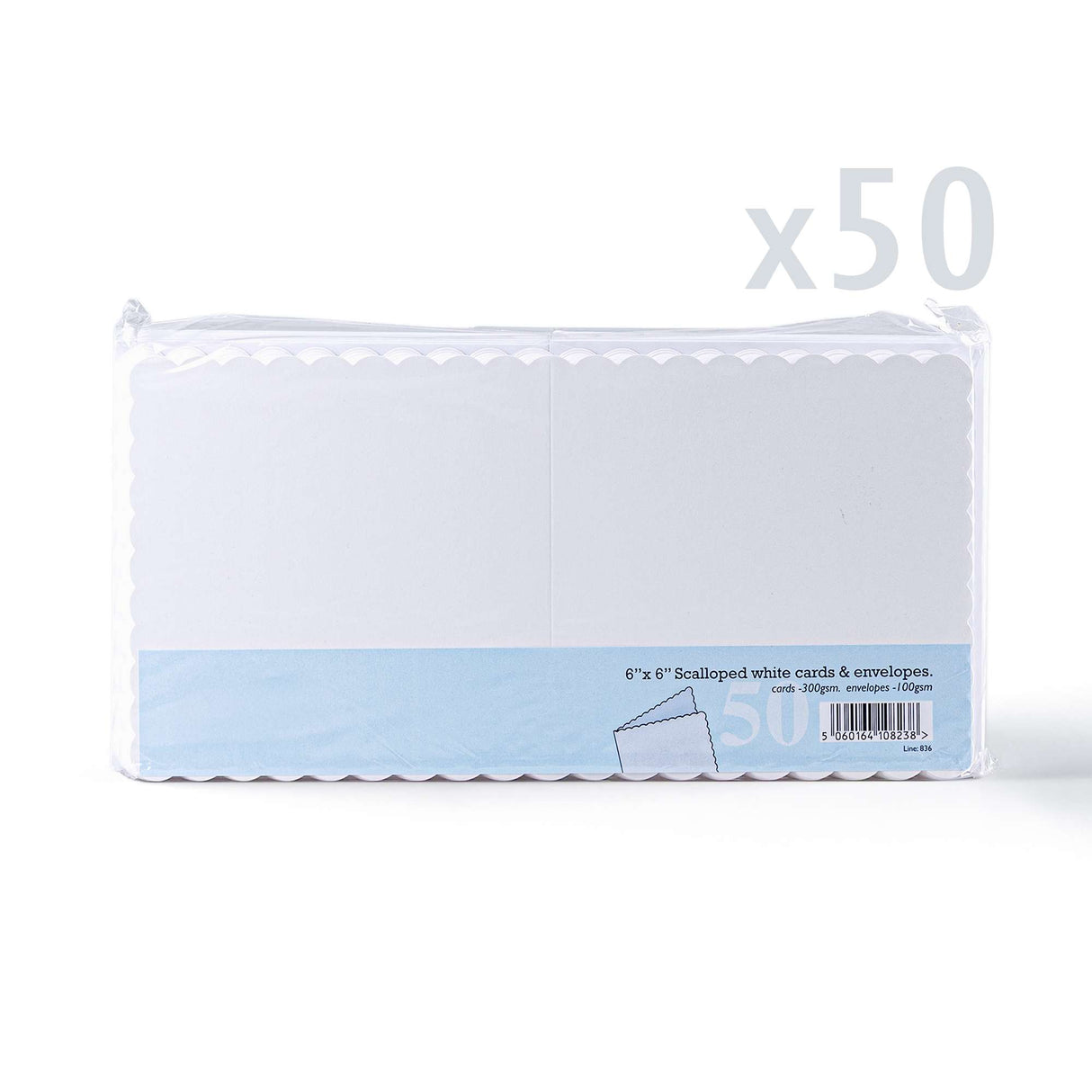 White Scalloped Cards & Envelopes Pack