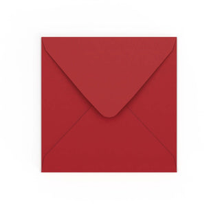 Dark Red Gummed V-Flap Envelope (155 x 155mm)