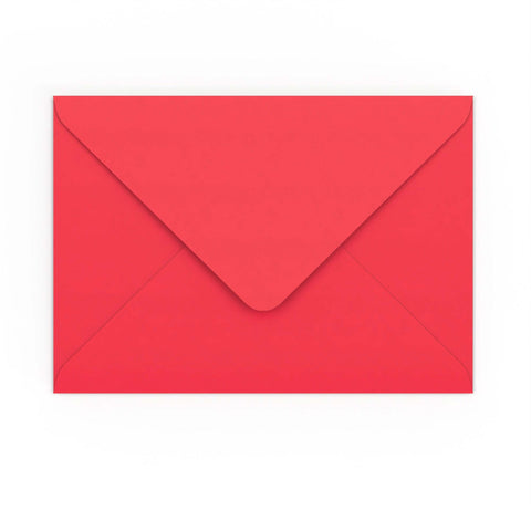 C5 Bright Red Gummed V-Flap Envelope (162 x 229mm)