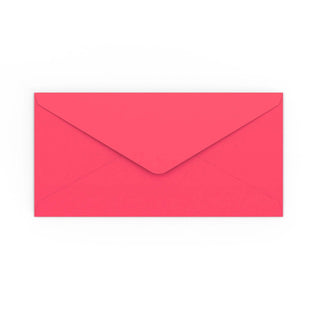 DL Bright Pink Gummed V-Flap Envelope (110 x 220mm)