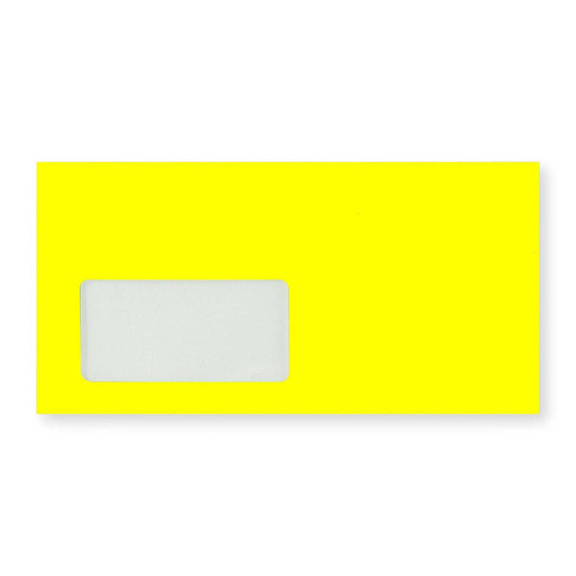 DL Yellow Peel & Seal Neon Envelope (110 x 220mm)