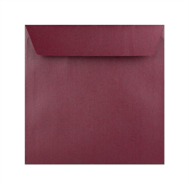 Pearlescent Envelopes Bordeaux 155 x 155 mm Peel and Seal
