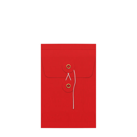 String & Washer Gusset Envelopes Red 162 x 114 x 25 mm (C6)
