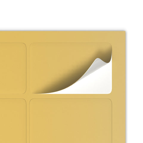 Rectangle Adhesive Labels Gold 36 x 22 mm (55 labels)