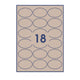 Oval Adhesive Labels Fleck 63 x 42 mm (18 labels)
