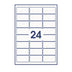 Rectangle Adhesive Labels Diamond White 64 x 34 mm (24 labels)