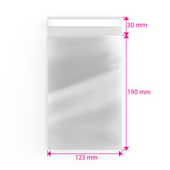 Cello Bags (Non-Header) Clear 190 x 123 mm