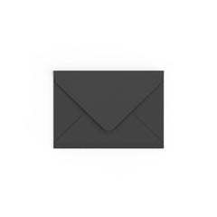 C6 Black British Made Gummed V-Flap Envelope (114 x 162mm)