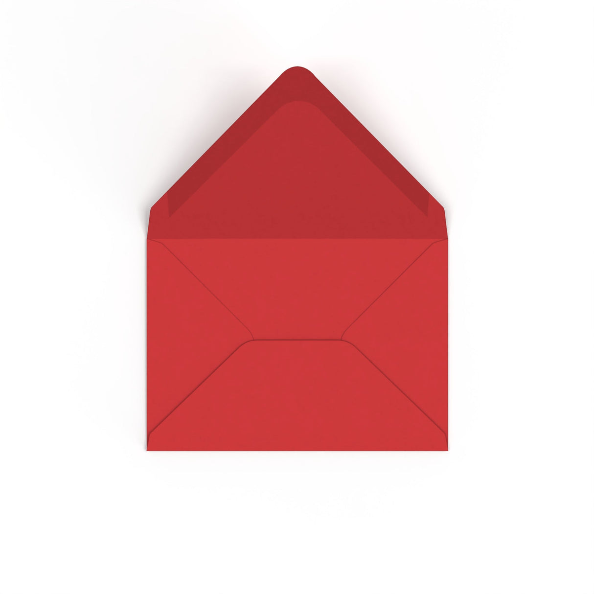 C6 Cherry Red British Made Gummed V-Flap Envelope (114 x 162mm)