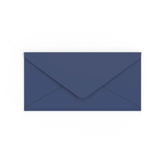 DL Navy Blue British Made Gummed V-Flap Envelope (110 x 220mm)