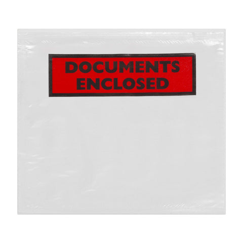 Documents Enclosed Envelopes (Printed) Clear 81 x 113 mm (C7)