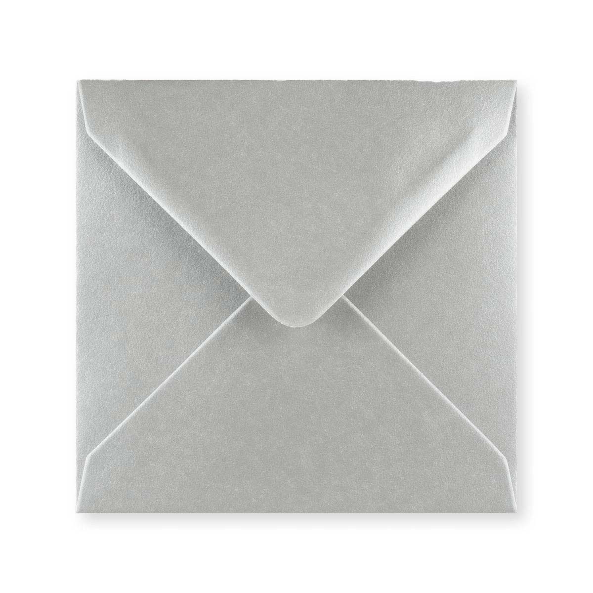 Metallic Silver Gummed V-Flap Greeting Card Envelope (140 x 140mm)