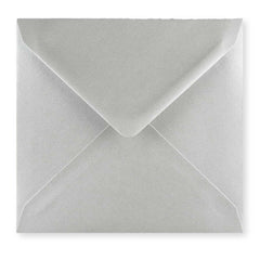 Metallic Silver Gummed V-Flap Greeting Card Envelope (155 x 155mm)