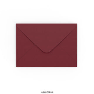 Burgundy paper envelopes