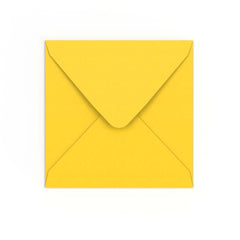Mid Yellow Gummed V-Flap Envelope (155 x 155mm)