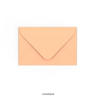 Salmon Pink Gummed V-Flap Envelope (65 x 94mm)