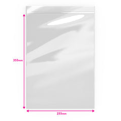 Grip Seal Bags Clear 355 x 255 mm