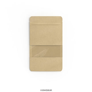 Doypack food bags with window
