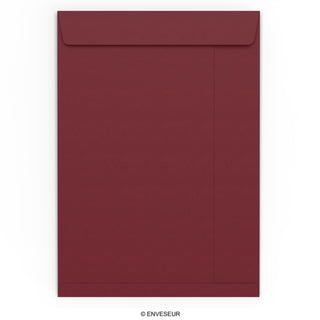 Burgundy paper envelopes