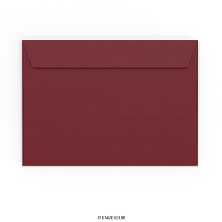 Burgundy paper envelopes