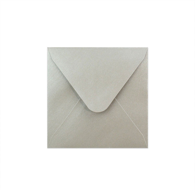 Pearlescent Envelopes Silver 120 x 120 mm Gummed