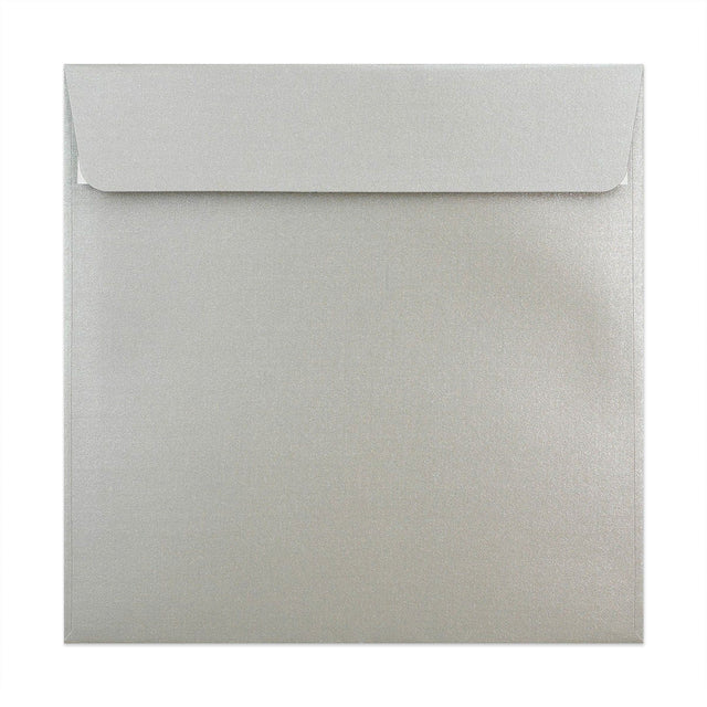 Pearlescent Envelopes Silver 170 x 170 mm Peel and Seal