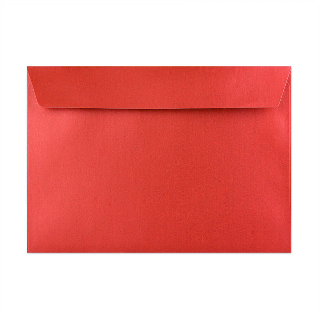 Pearlescent Envelopes Red 162 x 229 mm (C5) Peel and Seal