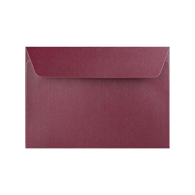 Pearlescent Envelopes Bordeaux 114 x 162 mm (C6) Peel and Seal